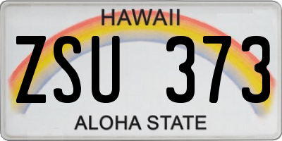 HI license plate ZSU373