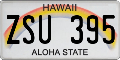 HI license plate ZSU395