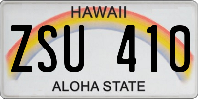 HI license plate ZSU410