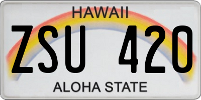 HI license plate ZSU420