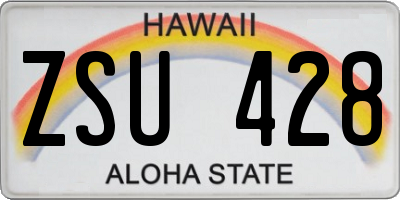 HI license plate ZSU428