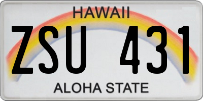 HI license plate ZSU431