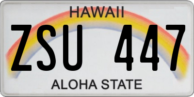 HI license plate ZSU447