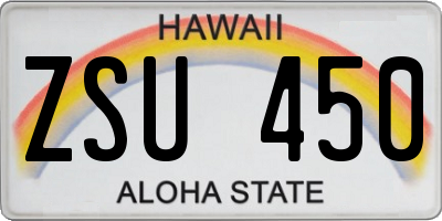 HI license plate ZSU450