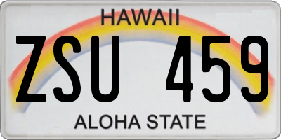 HI license plate ZSU459