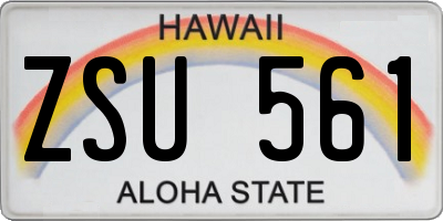 HI license plate ZSU561