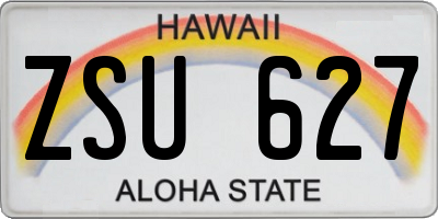 HI license plate ZSU627