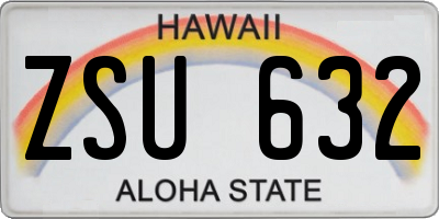 HI license plate ZSU632