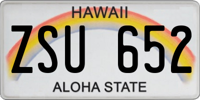 HI license plate ZSU652