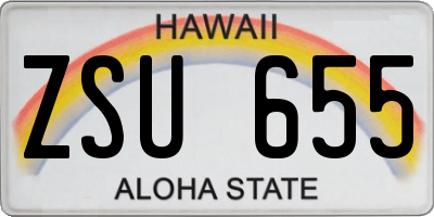 HI license plate ZSU655