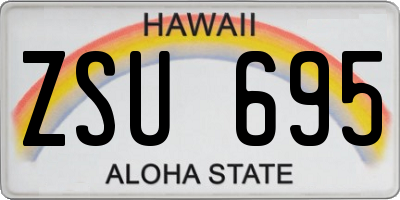HI license plate ZSU695