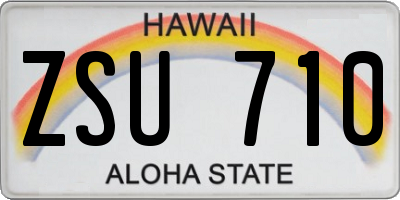 HI license plate ZSU710