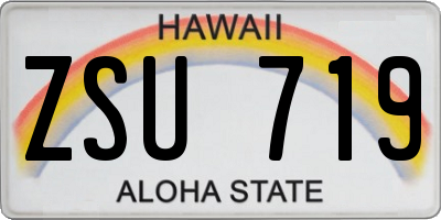 HI license plate ZSU719