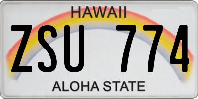 HI license plate ZSU774