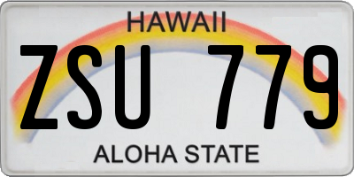 HI license plate ZSU779