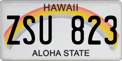 HI license plate ZSU823