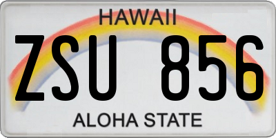 HI license plate ZSU856