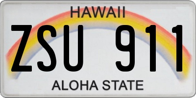 HI license plate ZSU911