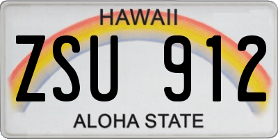 HI license plate ZSU912