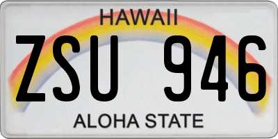 HI license plate ZSU946