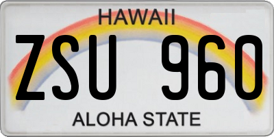 HI license plate ZSU960