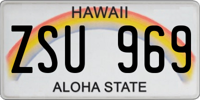 HI license plate ZSU969