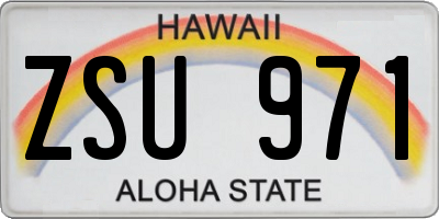 HI license plate ZSU971