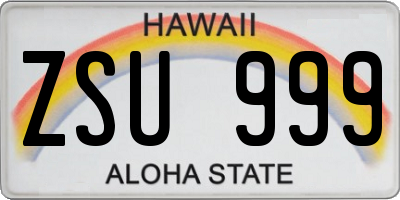 HI license plate ZSU999