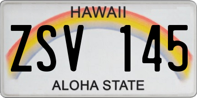 HI license plate ZSV145
