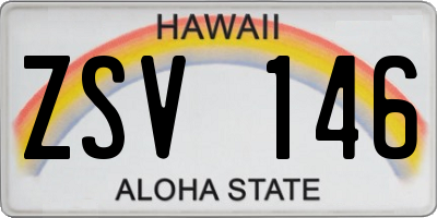 HI license plate ZSV146
