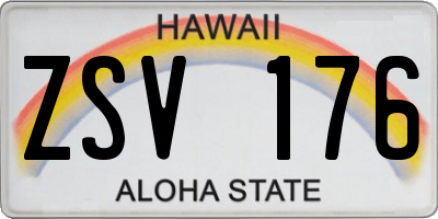 HI license plate ZSV176