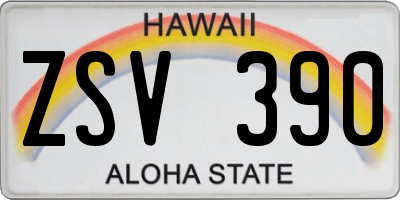 HI license plate ZSV390