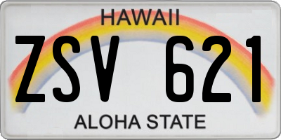 HI license plate ZSV621