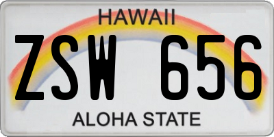 HI license plate ZSW656