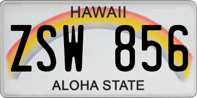 HI license plate ZSW856