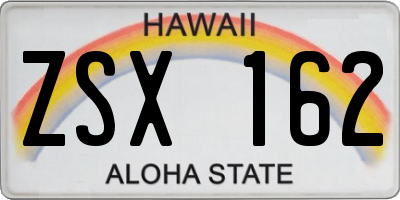 HI license plate ZSX162