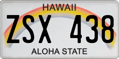 HI license plate ZSX438
