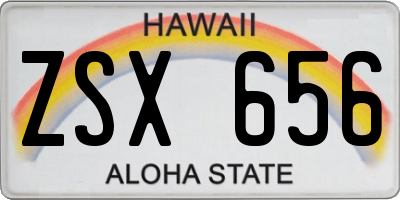 HI license plate ZSX656