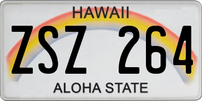 HI license plate ZSZ264
