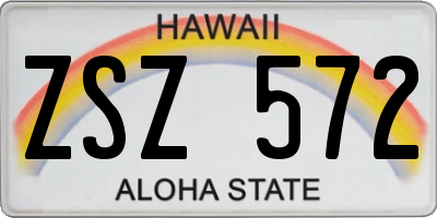 HI license plate ZSZ572