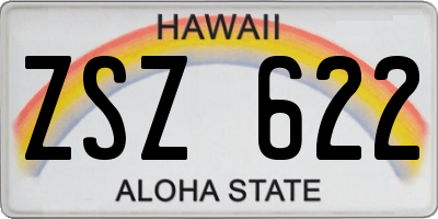 HI license plate ZSZ622