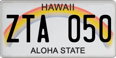 HI license plate ZTA050