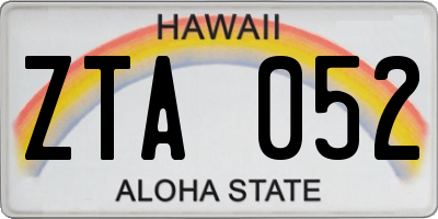 HI license plate ZTA052
