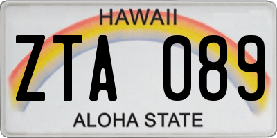 HI license plate ZTA089