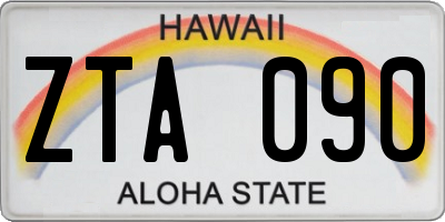 HI license plate ZTA090
