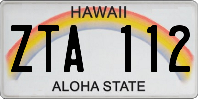 HI license plate ZTA112