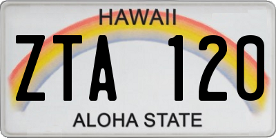 HI license plate ZTA120