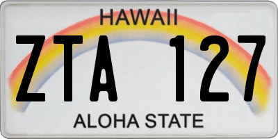 HI license plate ZTA127