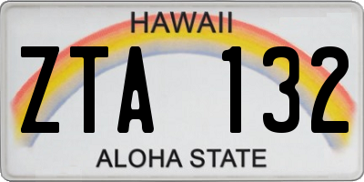 HI license plate ZTA132