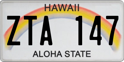 HI license plate ZTA147